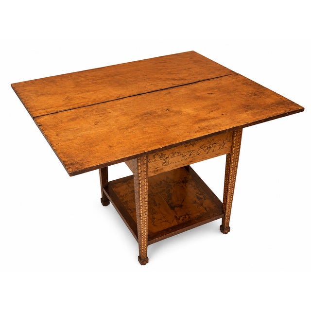 English Folding Card / Game Table With Illustrated Equestrian Scenes For Sale - Image 4 of 5