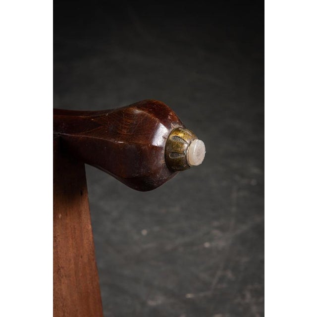 Wood Antique Upholstered Ottoman, 1920s For Sale - Image 7 of 11