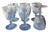 Steuben Glass Set of 6 Frederick Carder for Steuben Crystal Port Wine Stems c.1930's For Sale - Image 4 of 4