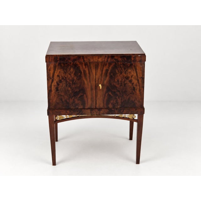 Swedish Grace Cabinet in Flamed Mahogany For Sale - Image 3 of 16