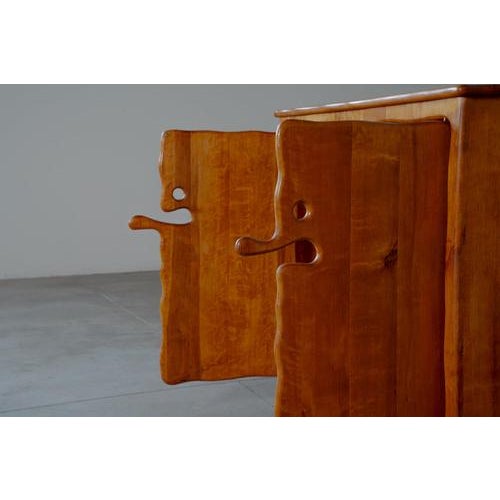 Brown Vintage German Free Form Cabinet, 1980s For Sale - Image 8 of 12