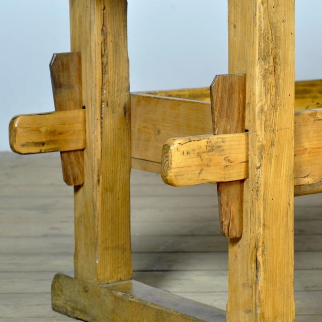 Antique Worktable in Oak and Pine, 1900 For Sale - Image 10 of 14