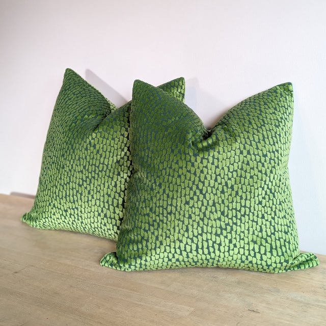 Not Yet Made - Made To Order Kravet Foundrae Jungle Cut Velvet Pillows For Sale - Image 5 of 6