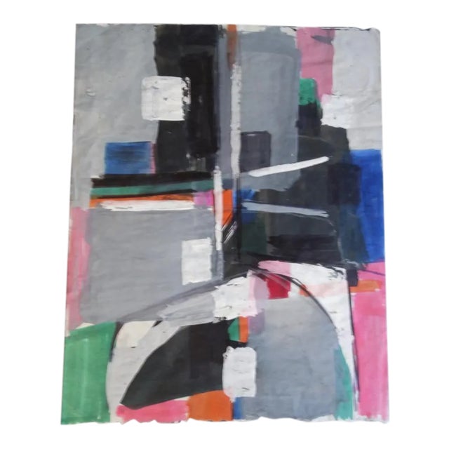 Jae Carmichael Abstract Gouache Painting For Sale