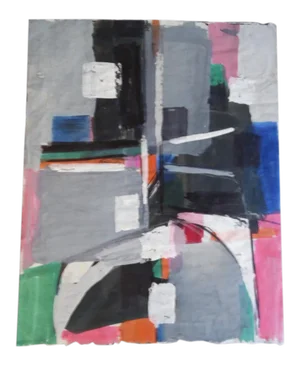Jae Carmichael Abstract Gouache Painting