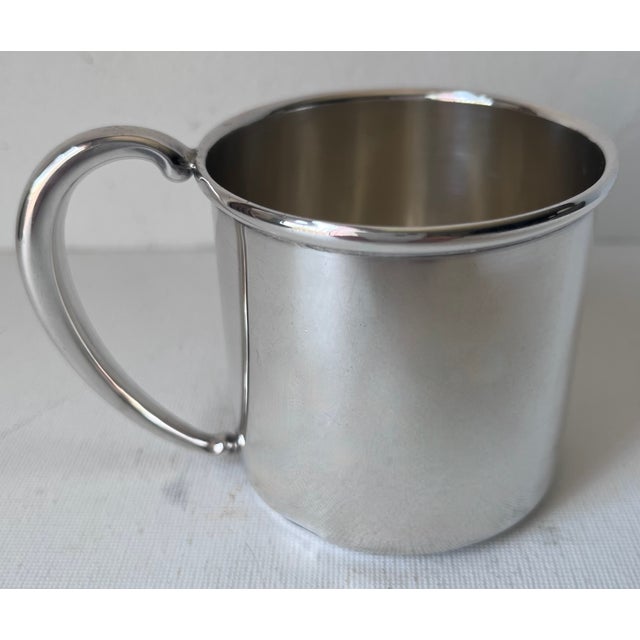 Vintage Sterling Silver Hallmarked Child's Cup For Sale - Image 4 of 9