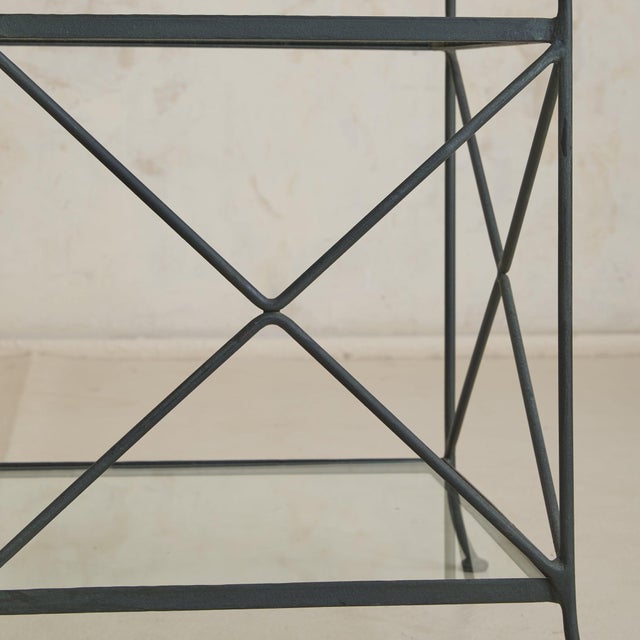 Vintage French Iron + Glass Console For Sale - Image 11 of 11