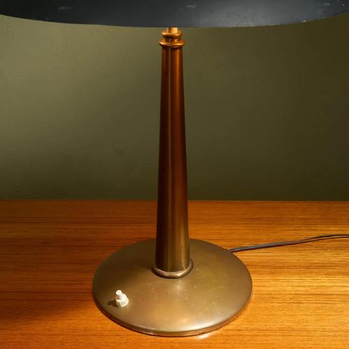 Black Italian Black and Brass Table Lamp with Adjustable Shade For Sale - Image 8 of 9