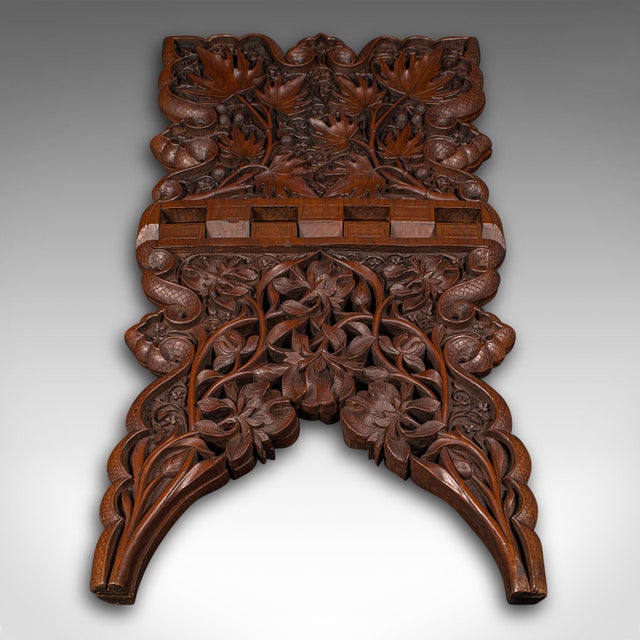 Brown 1900's Antique Club Lounge Magazine Stand For Sale - Image 8 of 9