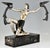Metal Art Deco Bronze Sculpture of a Lady with Birds of Paradise from G. Daverny, 1930 For Sale - Image 7 of 10
