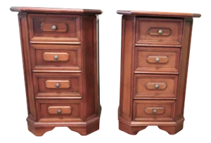 Arts and Crafts Style Nightstands, 1960, Set of 2