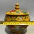 Yellow Ground Raised Enamel Mandarin Duck & Lotus Porcelain Lidded Jar, Chinoiserie Canister For Sale In New York - Image 6 of 8