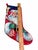 Traditional Vintage Handmade Needlepoint Santa Christmas Stocking Red Velvet 17" For Sale - Image 3 of 4