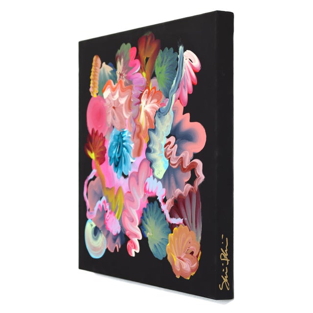 Abstract Swooshing Around - Original Vibrant Abstract Acrylic Painting on Canvas by Shiri Phillips For Sale - Image 3 of 9