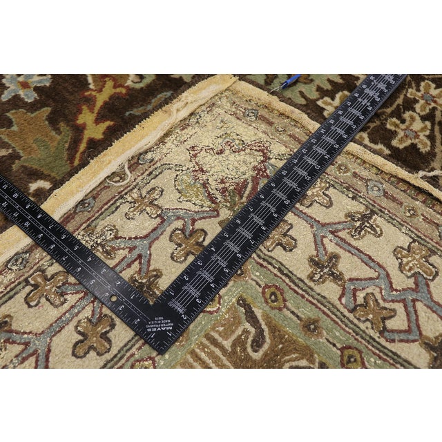 Late 20th Century Vintage Indian Hooked Rug, 05'10 X 08'08 For Sale - Image 5 of 8