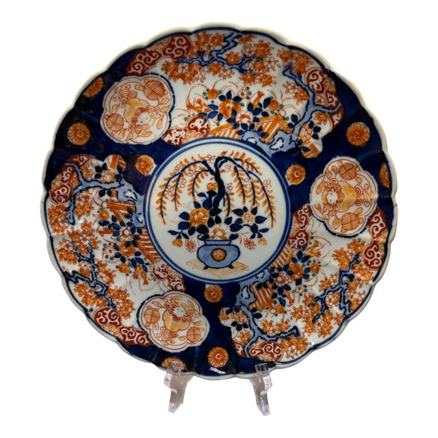 Antique Imari Scalloped Plate For Sale