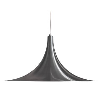 Vintage Silver Pendant Lamp, 1970s For Sale