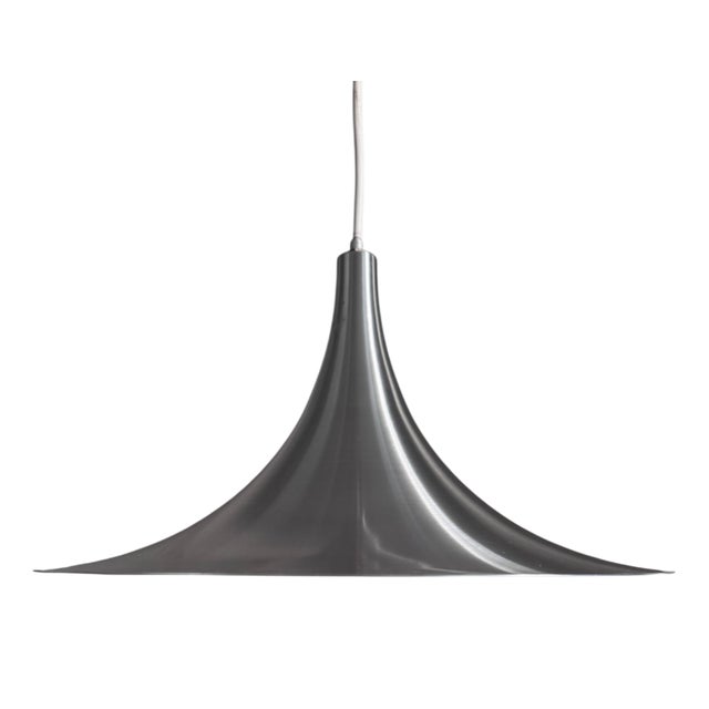 Vintage Silver Pendant Lamp, 1970s For Sale