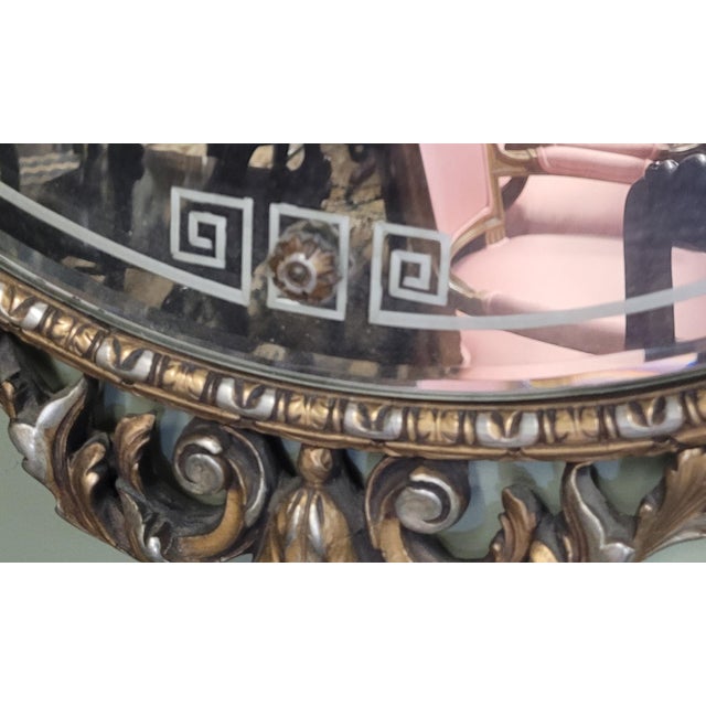 Art Deco 1920s Art Deco Gilt Round Small Mirror For Sale - Image 3 of 8