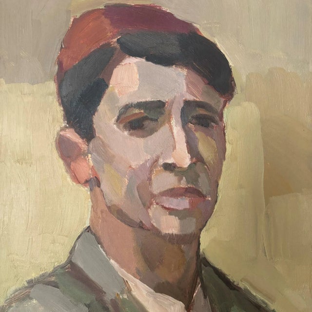 Rolf Norrman, Young Man, 1950s, Oil on Canvas, Framed For Sale - Image 6 of 11