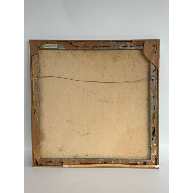 Vintage Abstract Expressionist O/C Painting Heavy Impasto For Sale - Image 11 of 12