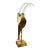 Vintage 1980s Brass & Glass Horns Rams Head Gazelle Statue For Sale