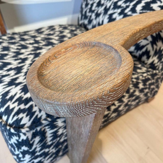 Art Deco Limed Oak Club Chair from De Coene, Belgium, 1930s For Sale - Image 12 of 18