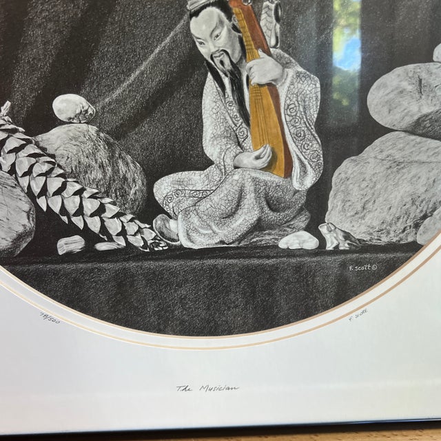 Rare edition of charcoal prints by Francis Scott signed numbered framed