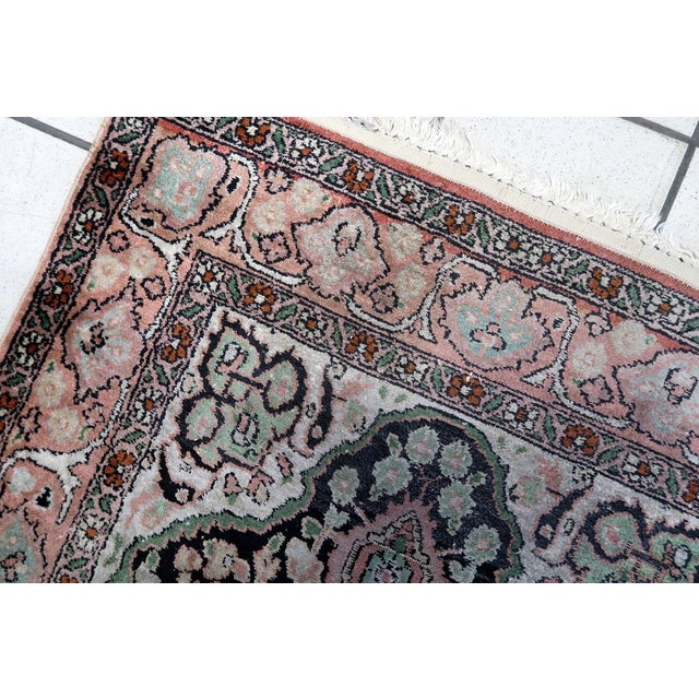 Beige 1950s, Handmade Vintage Persian Tabriz Silk Rug 2.5' X 4.3' For Sale - Image 8 of 13