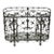 Vintage Wrought Forged Iron Oval Glass Top Console Table For Sale