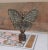 Metal Vintage Brass Butterfly Lamp Finial Art Deco For Sale - Image 7 of 8