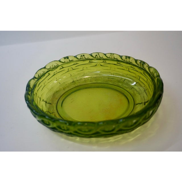 Mid 20th Century Vintage Mid-Century Modern Olive Green Glass Hen on Nest - 2 Pieces For Sale - Image 5 of 7