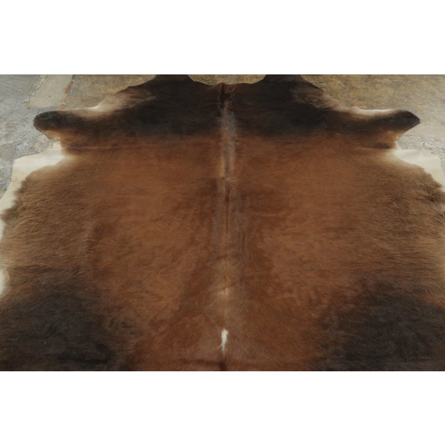Rug & Kilim Rug & Kilim’s Contemporary Cowhide Rug in Ombre Brown & Black Tones For Sale - Image 4 of 9