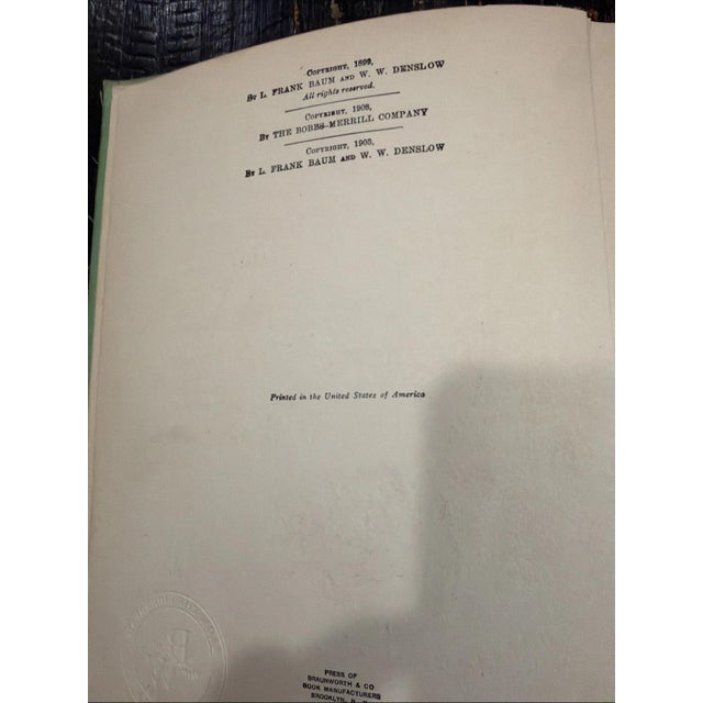 Vintage 1903 Edition of The Wizard of Oz Book by L. Frank Baum & W. W. Denslow For Sale In Milwaukee - Image 6 of 9