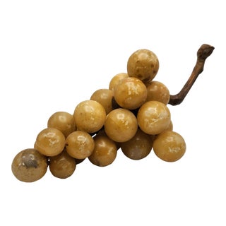 Vintage Italian Alabaster Stone Grape Cluster For Sale