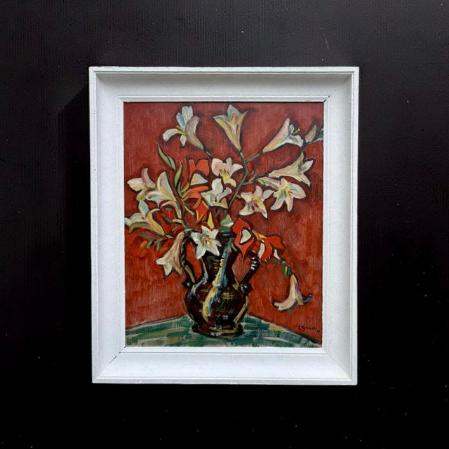 Louis ferrand (1905-1992), "vase of flowers", still life, oil on hardboard, signed and dated lower right, "l. Ferrand 61"....
