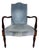 Vintage Federal Style Inlaid Mahogany Lolling Armchair For Sale