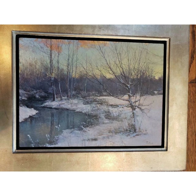 Peter Poskas (B 1939) Original Oil "River Bend, Johnson's Farm" For Sale In Dallas - Image 6 of 10