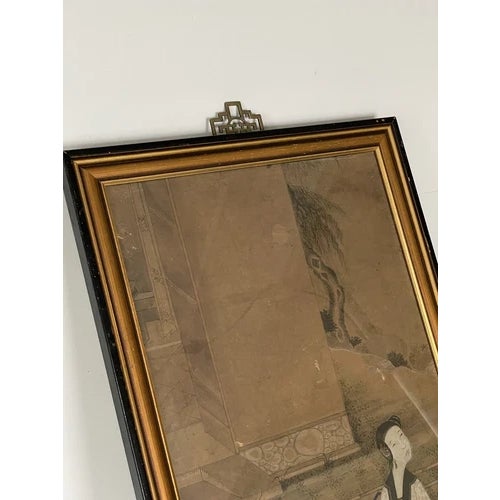 Framed Antique Late 18th Early 19th Century Chinese Gouache and Ink on Paper For Sale In Minneapolis - Image 6 of 8