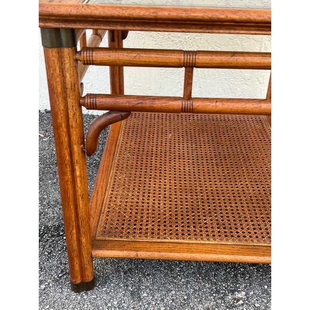 Wood Late 20s Century Faux Bamboo Walnut Side Tables For Sale - Image 7 of 17