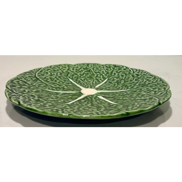 French Country Vintage Olfaire Cabbage Ware Plate For Sale - Image 3 of 6