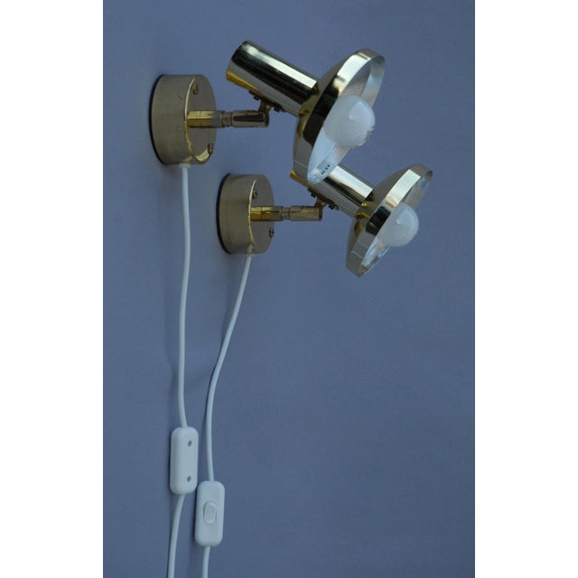 Mid-Century Modern Model 295L Wall Lamps by Hans-Agne Jakobsson for Hans-Agne Jakobsson AB, 1980s, Set of 2 For Sale - Image 3 of 11