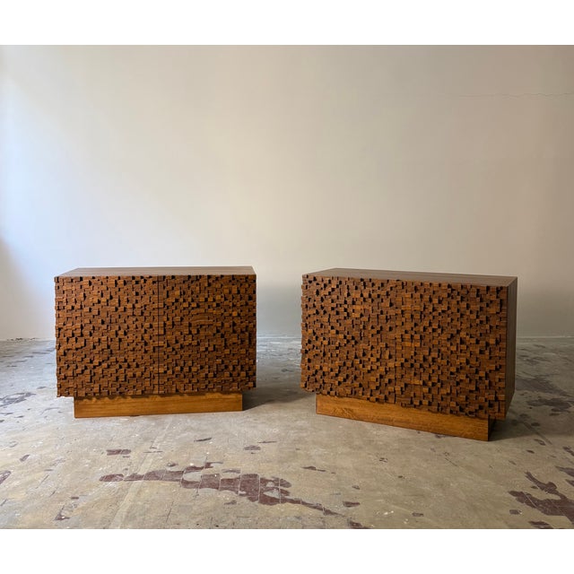 Vintage Brutalist-Style Sideboards, Italy, 1990s, Set of 2 For Sale - Image 12 of 12