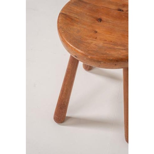 Antique Wooden Stool, France, 1960s For Sale - Image 4 of 7