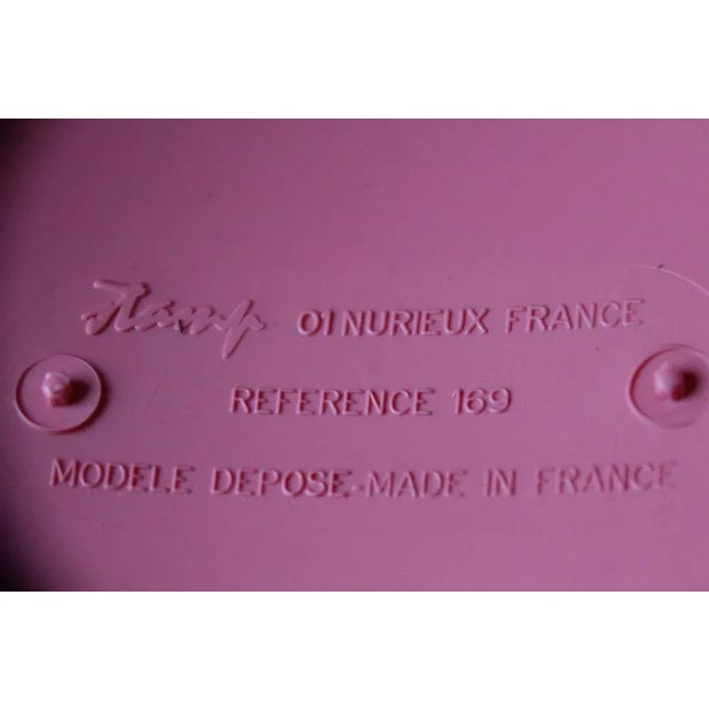 Plastic Space Age Stool in Pink Plastic, 1983 For Sale - Image 7 of 8
