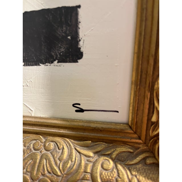 Contemporary Original Black&White Abstract Acrylic on Panel Painting For Sale - Image 3 of 4