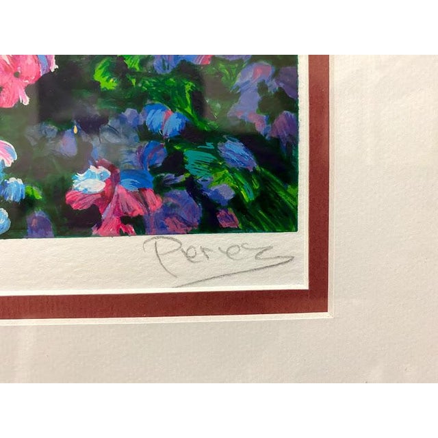 Alex Perez (Chilean, 1946-), Garden in the Woods, Signed Serigraph, C. 1990 For Sale - Image 4 of 9