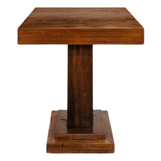 Modernist Pedestal Table in Mahogany Veneer For Sale