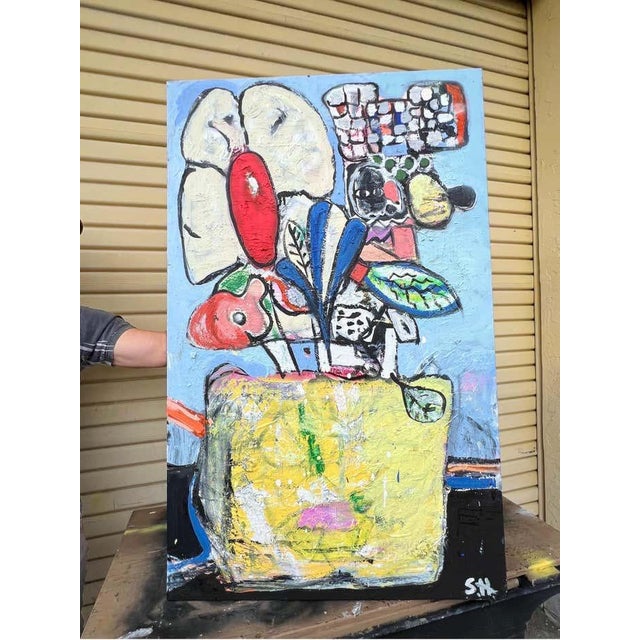 2020s Scott Harper Mixed Media Painting titled “Hatching from the Seed..” 30 x 48 2024 For Sale - Image 5 of 5