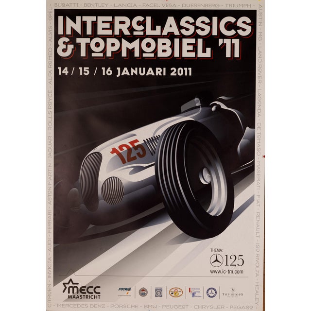 INTERCLASSICS & TOPMOBIEL — MERCEDES-BENZ — 2011 Original promotional poster for the InterClassics & TopMobiel classic car...